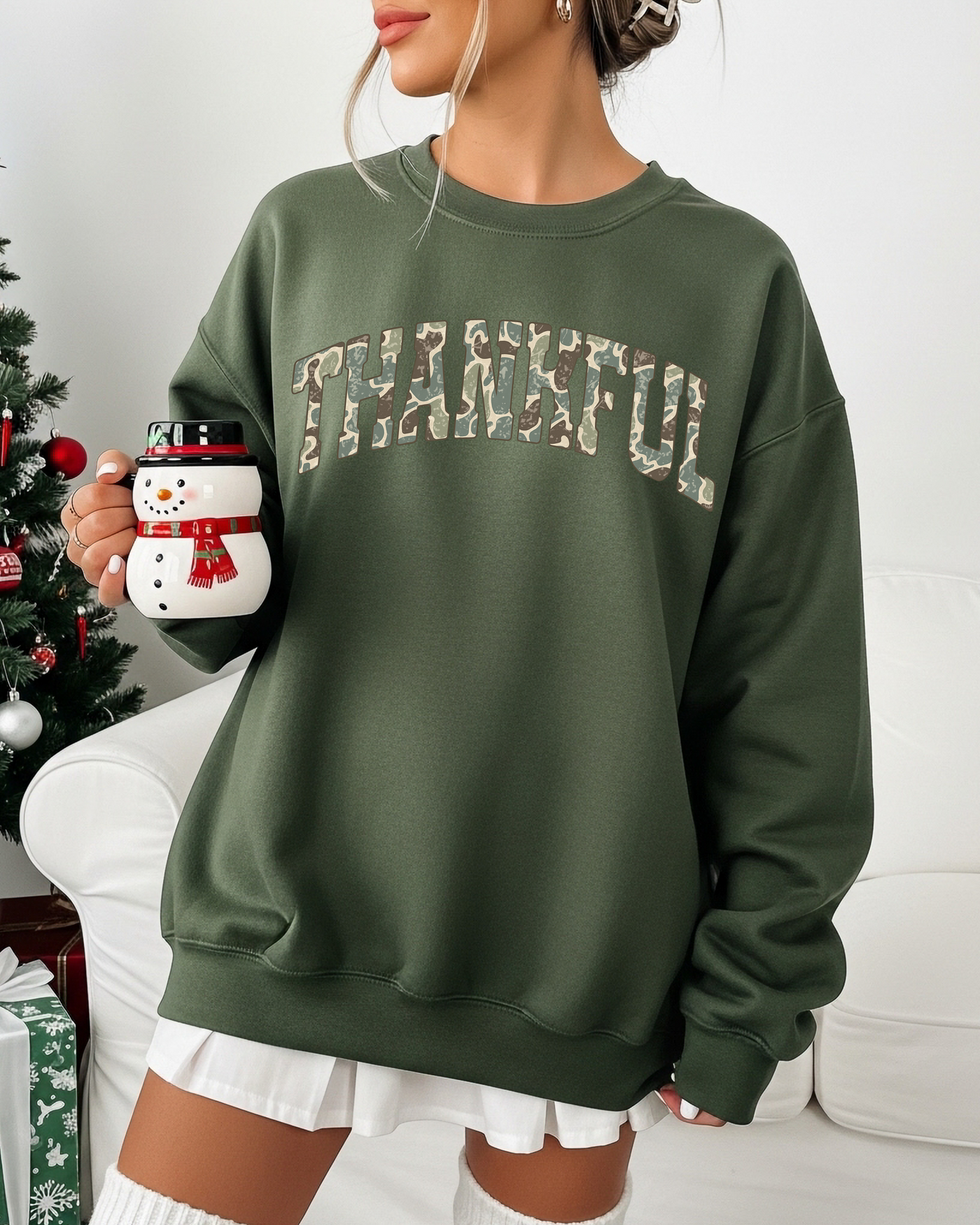 Thankful Camo Sweater