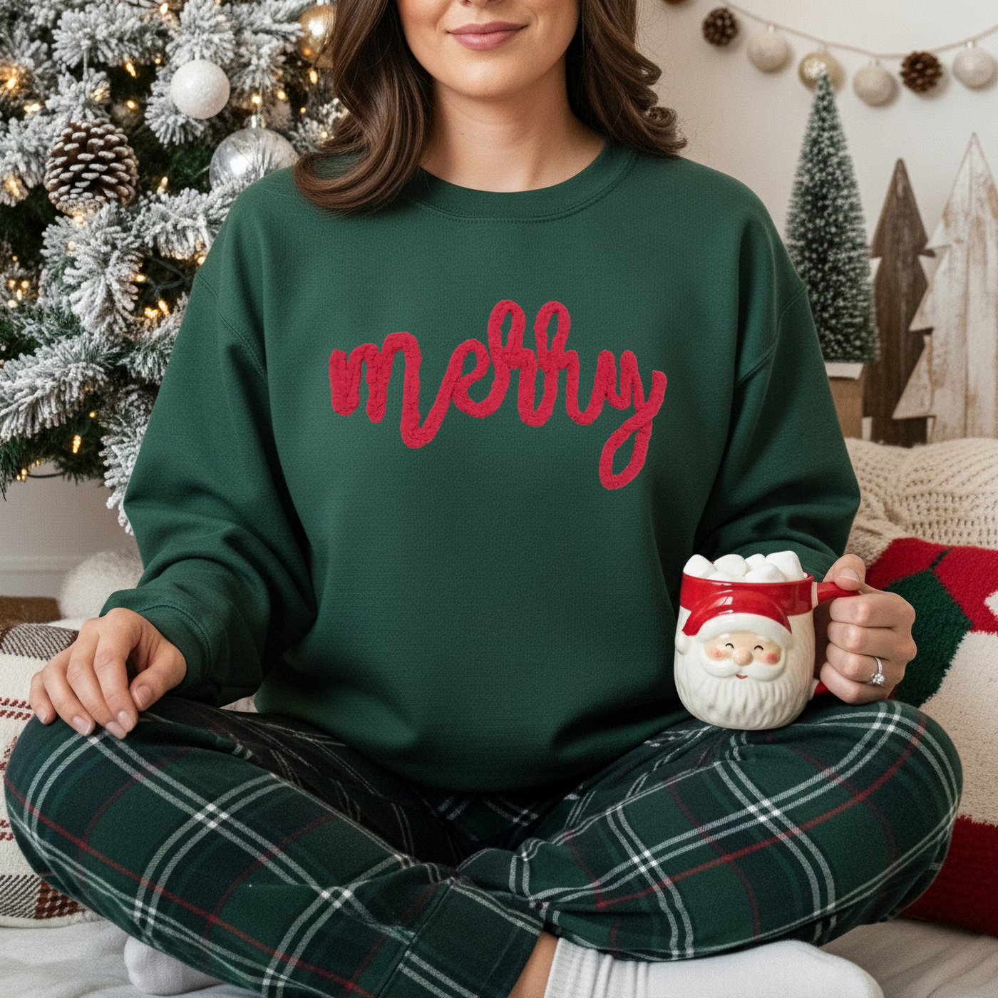 Merry Embroidered chunky Yarn Sweater
