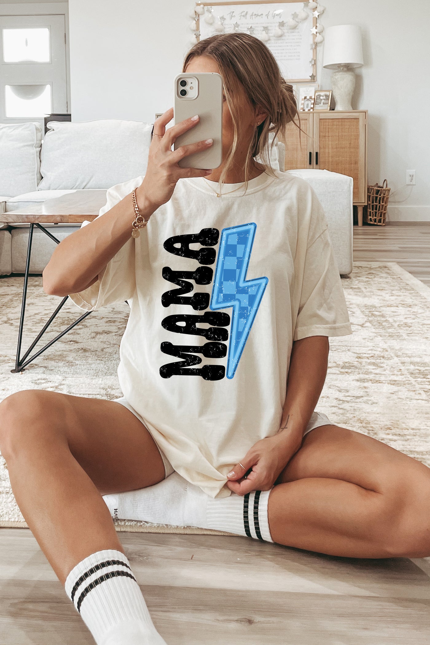 MAMA LIGHTENING BOLT (PINK AND BLUE)