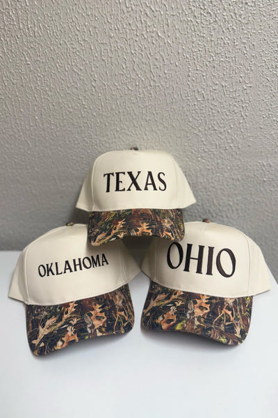 CUSTOM STATE EMBROIDERED HATS