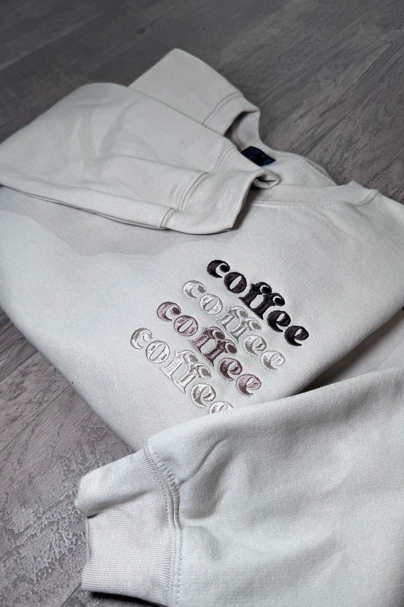 COFFEE COFFEE COFFEE EMBROIDERED SWEATER