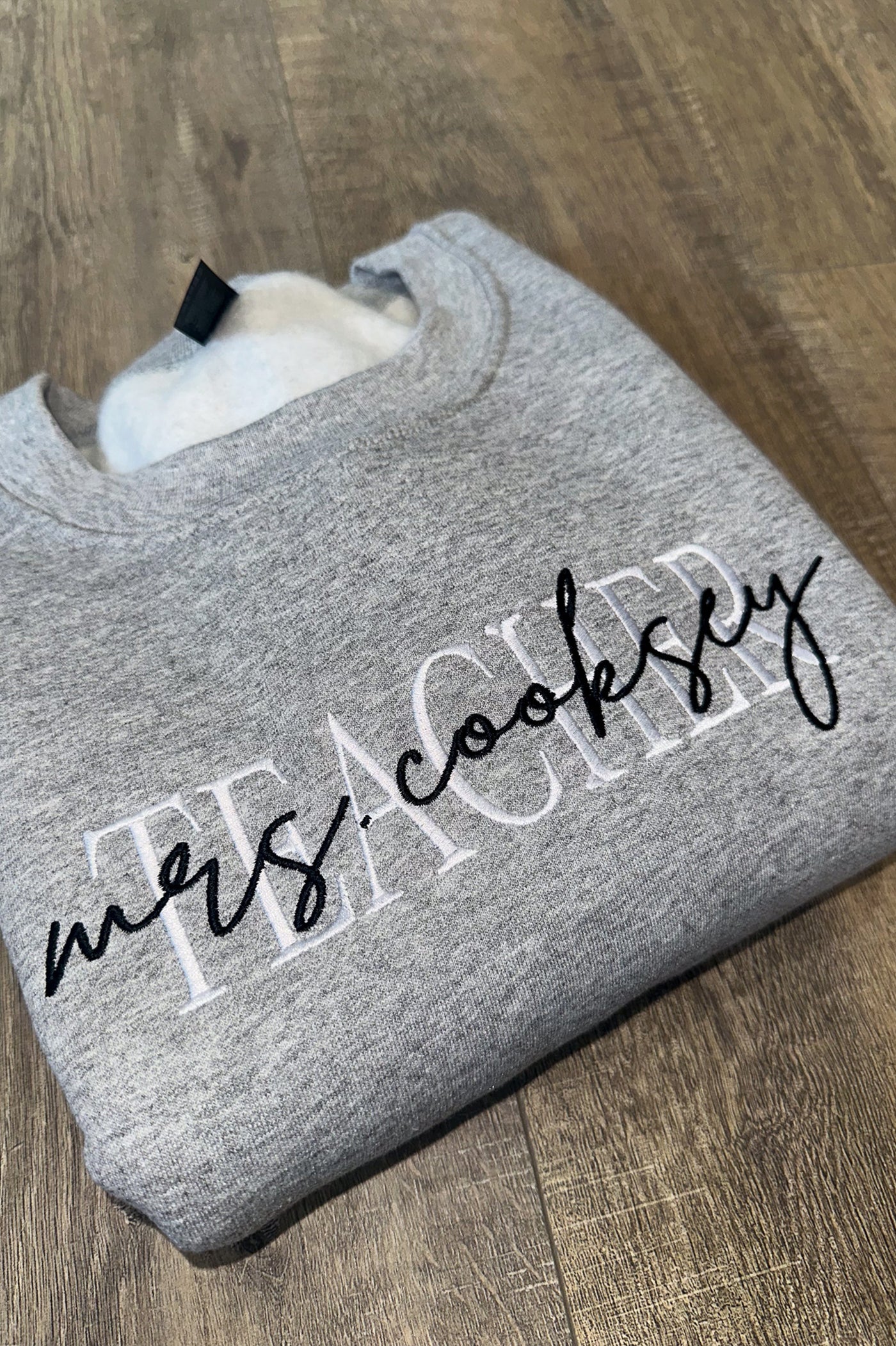 CUSTOM EMBROIDERED TEACHER SWEATER