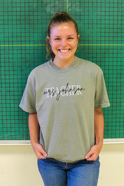 CUSTOM EMBROIDERED TEACHER SWEATER