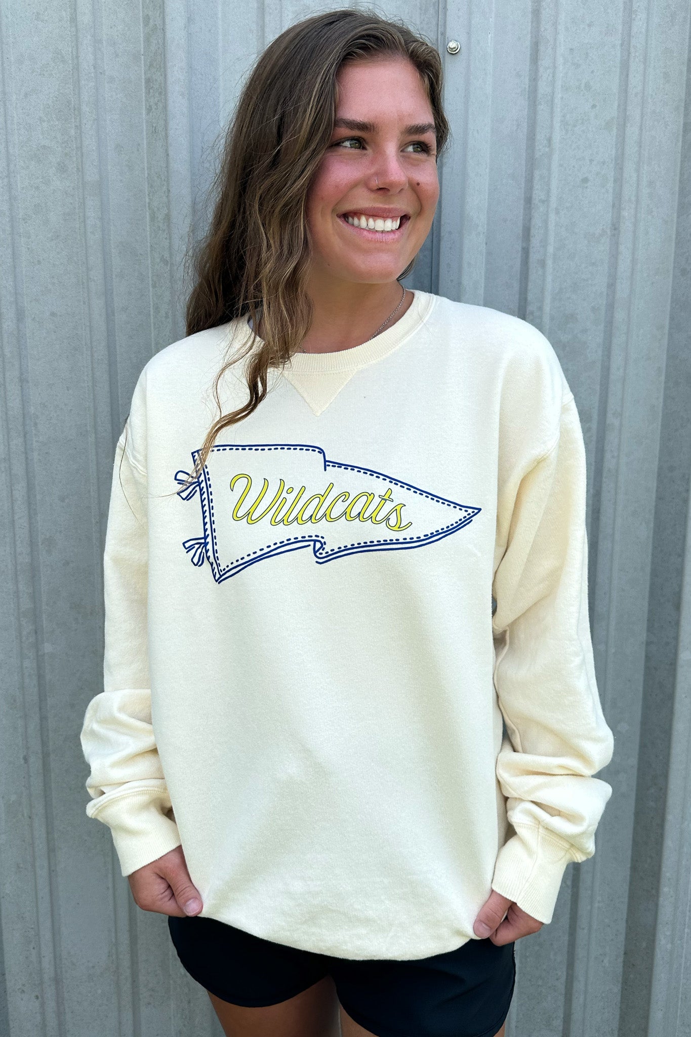 CUSTOM VINTAGE PENNANT FLAG GRAPHIC SWEATER