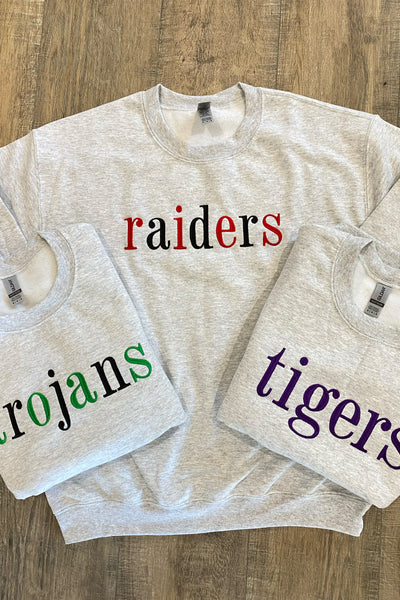 CUSTOM MASCOT EMBROIDERED SWEATER