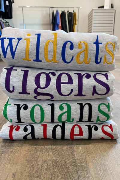 CUSTOM MASCOT EMBROIDERED SWEATER