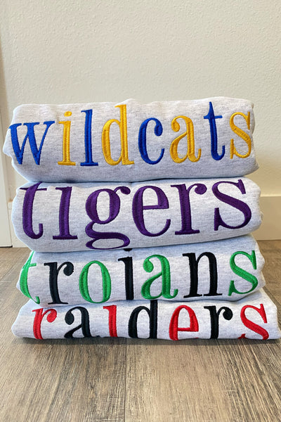 CUSTOM MASCOT EMBROIDERED SWEATER