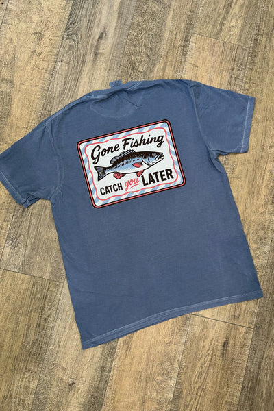 GONE FISHING GRAPHIC TEE