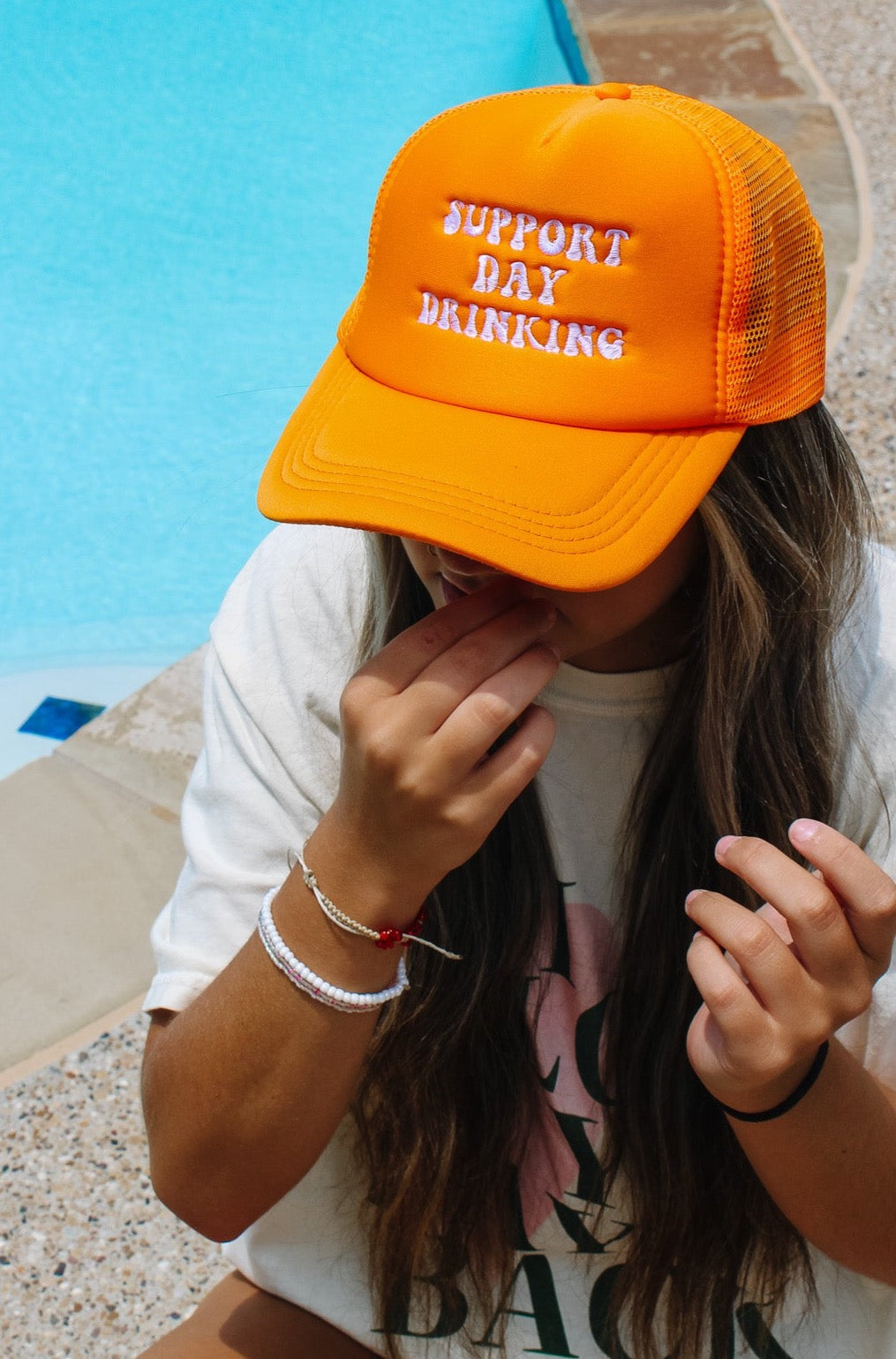 SUPPORT DAY DRINKING TRUCKER CAP