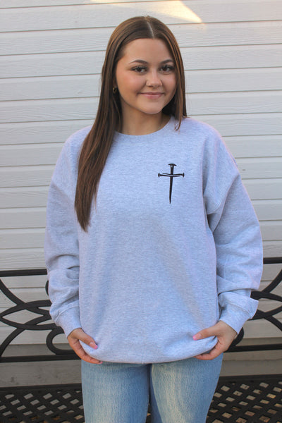 NAIL CROSS EMBROIDERED SWEATER
