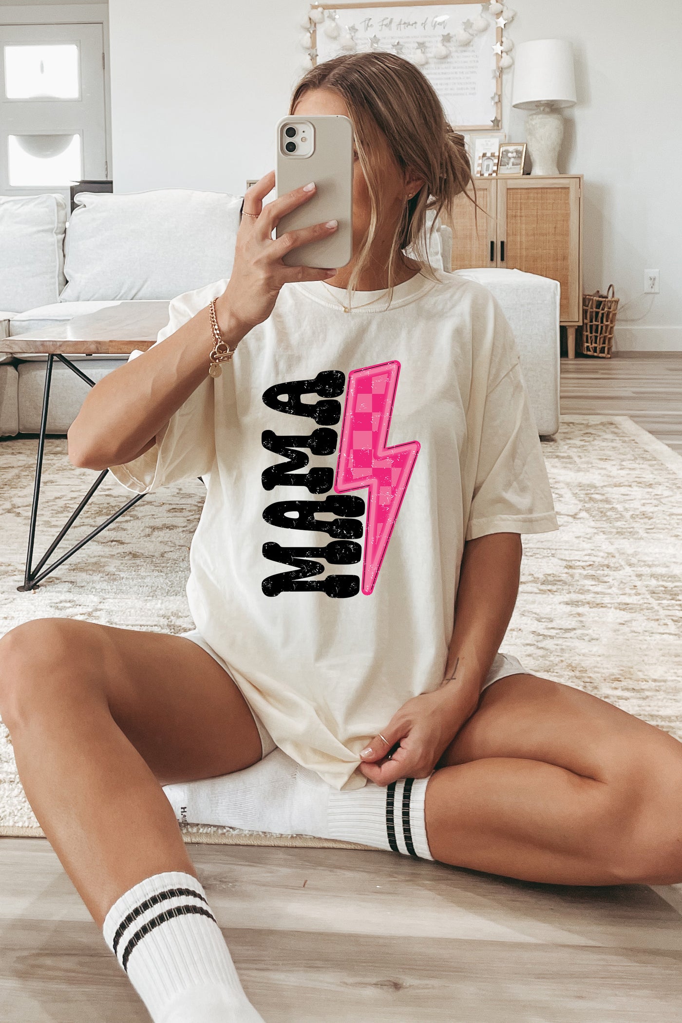 MAMA LIGHTENING BOLT (PINK AND BLUE)