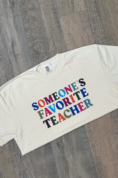 SOMEONE'S FAVORITE TEACHER GRAPHIC SWEATER