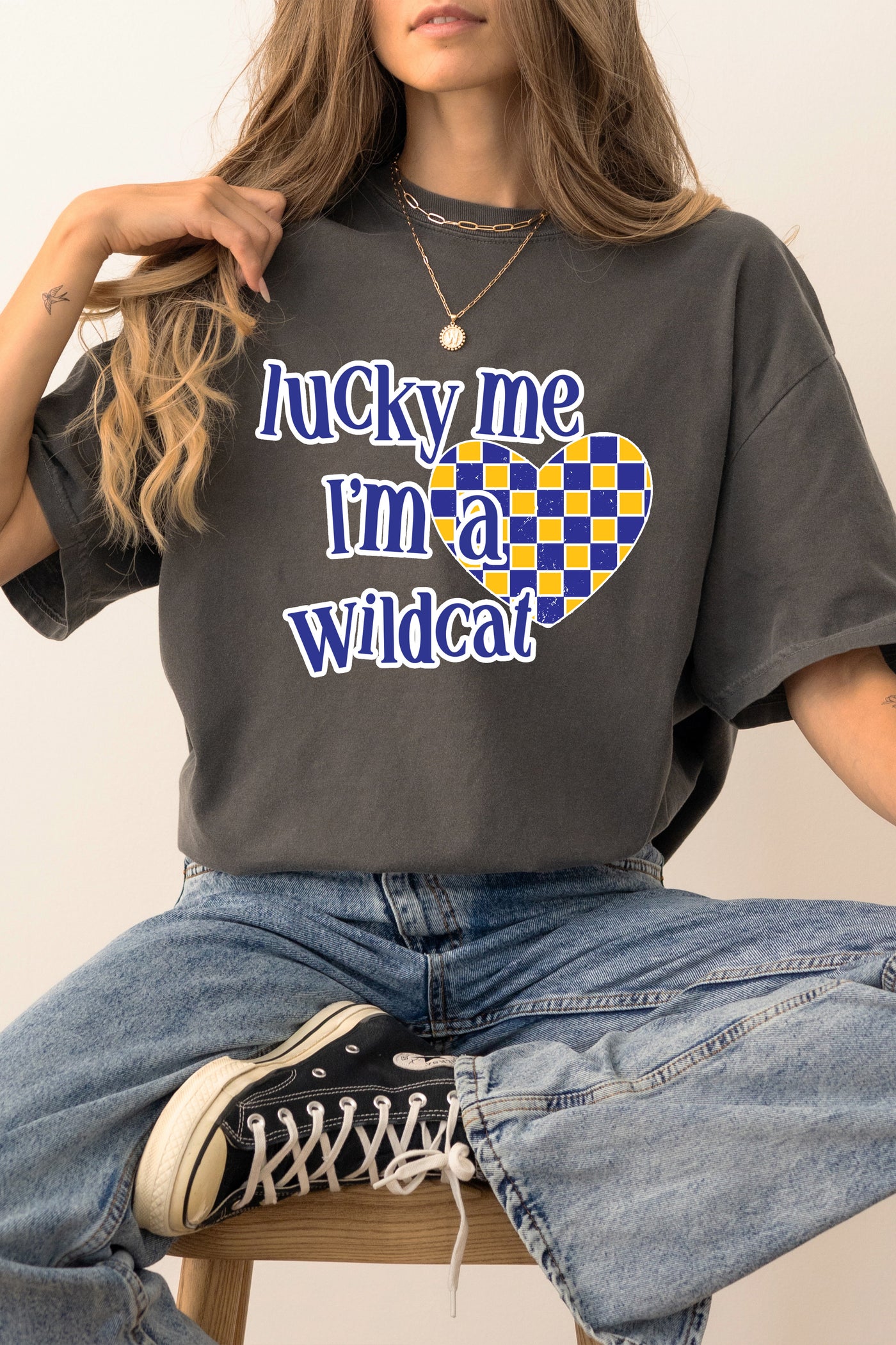 CUSTOM LUCKY ME SCHOOL SPIRIT GRAPHIC TEE