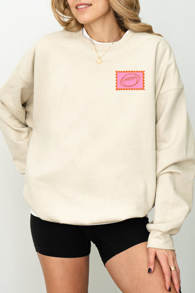 FOOTBALL COLLAGE GRAPHIC SWEATER