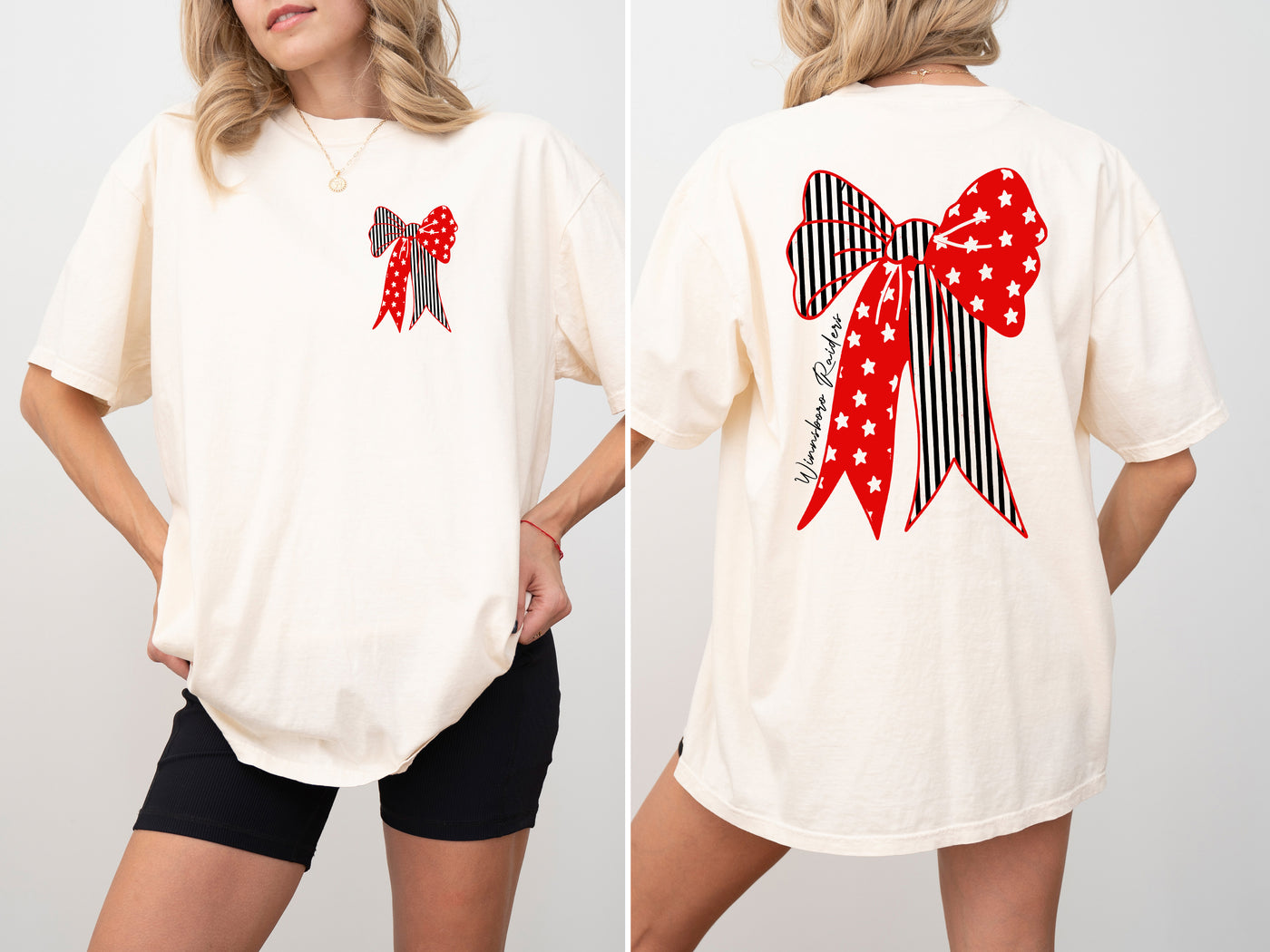 CUSTOM SCHOOL BOW TEES