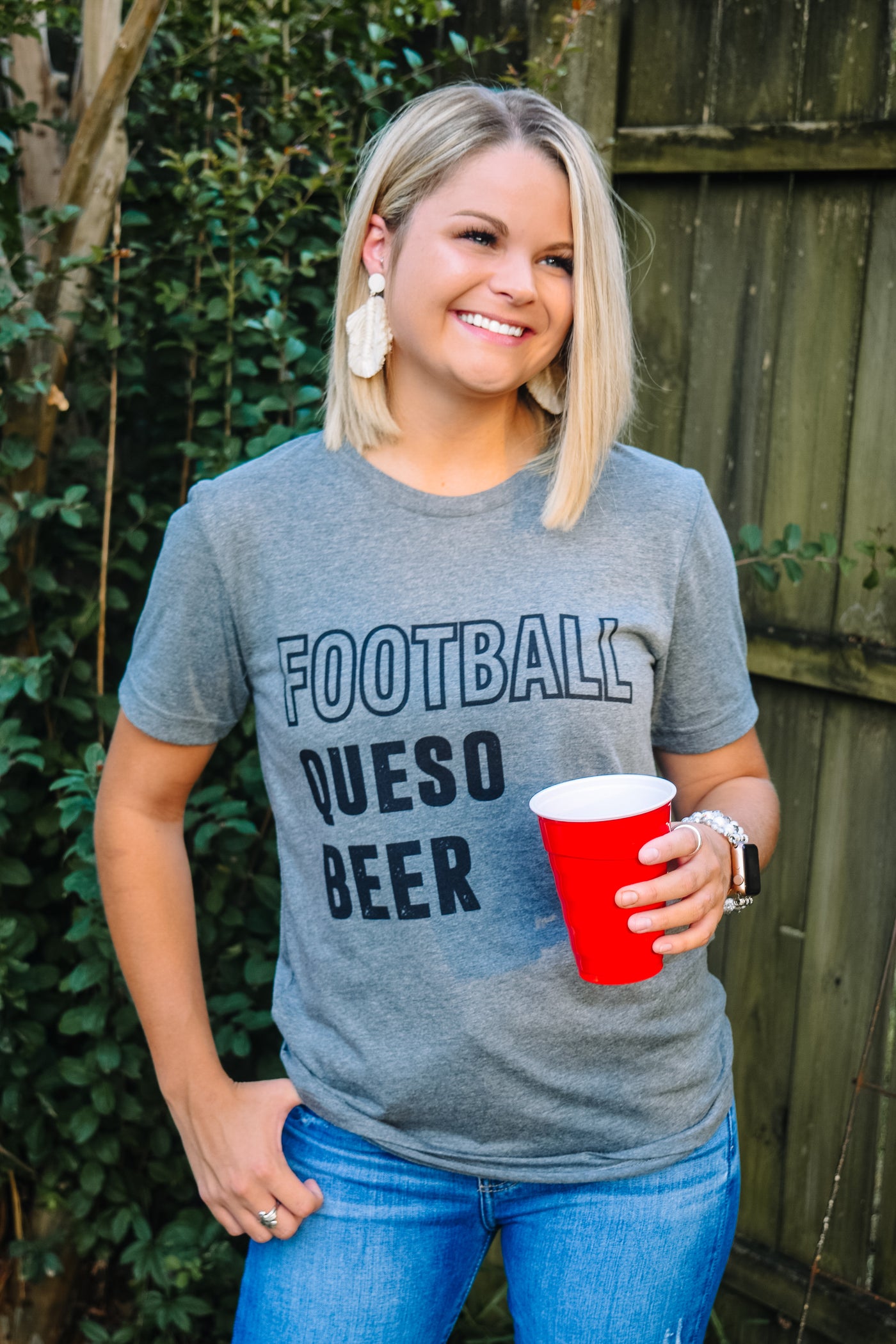 Football, Queso, Beer