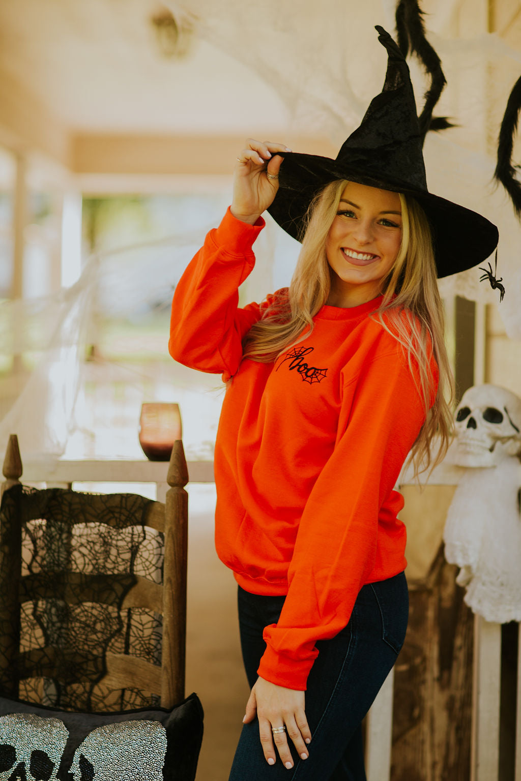 BOO Embroidered Sweater