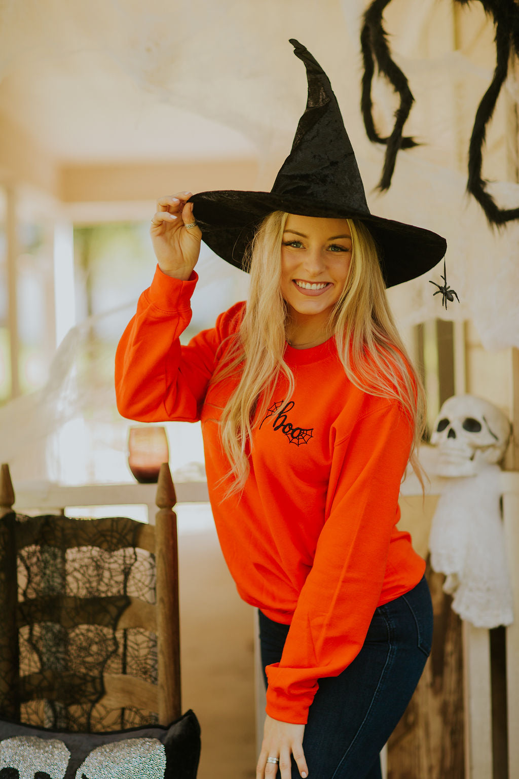 BOO Embroidered Sweater